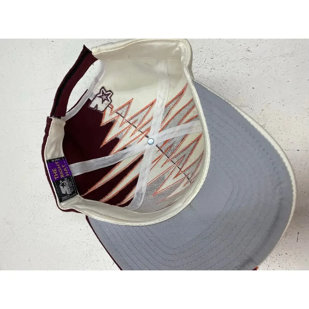 RARE VTG 90s Starter Virginia Tech VT Hokies retro shockwave strapback hat